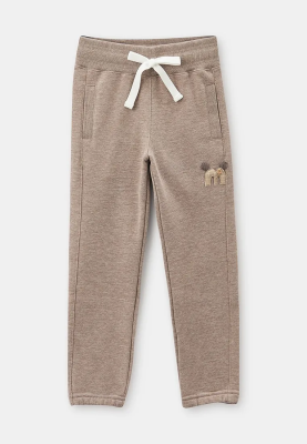 Брюки прямого кроя на широкой резинк из футера 