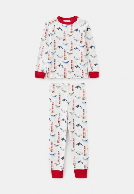 Пижама из трикотажного хлопка на манжетах 