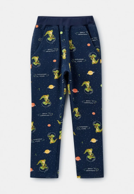 Брюки прямого кроя с принтом крокодилы