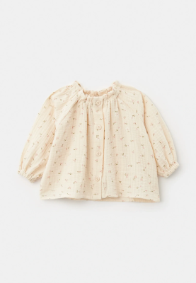 Блузка Аника из муслина в молочном цвете