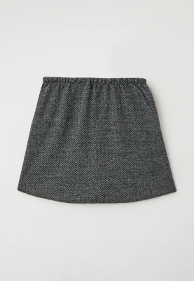 Юбка мини из мягкого костюмного трикотажа в елочку