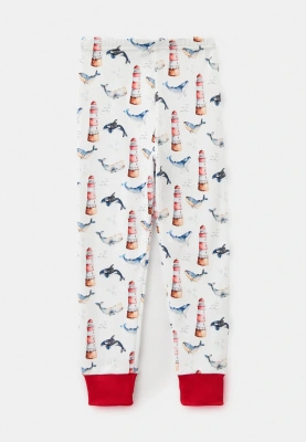 Пижама из трикотажного хлопка на манжетах 