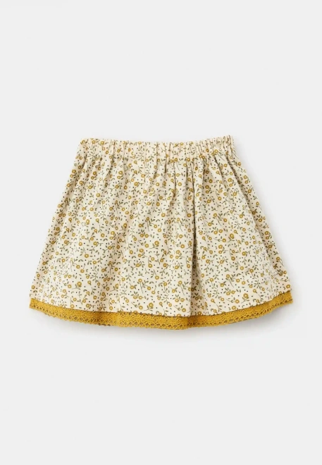 Юбка Джисель из теплого хлопка в оливковом цвете