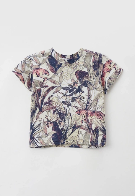 Футболка с леопардами в винтажном стиле 