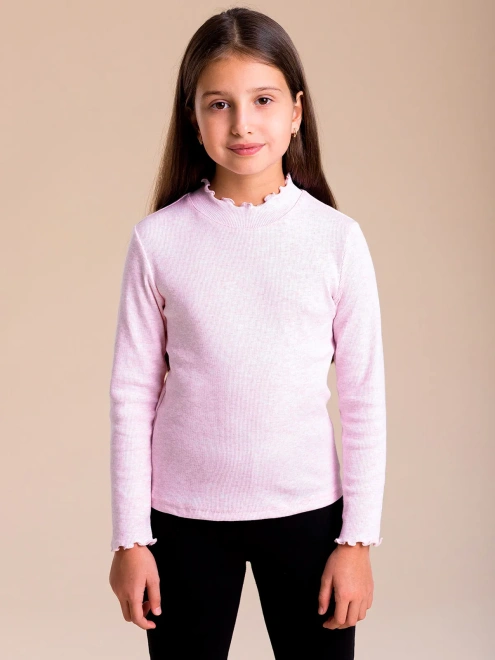 Водолазка из ткани в рубчик с небольшим утеплителем