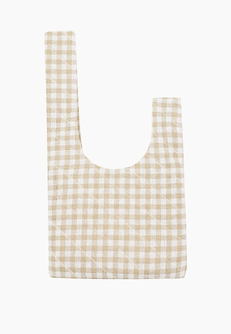 Сумка из стеганной ткани в клетку 