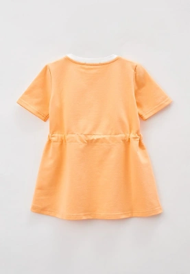 Платье персикового цвета с кулиской 