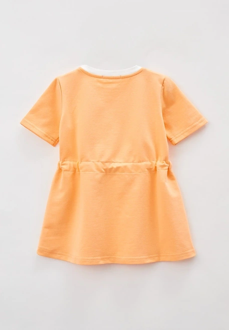 Платье персикового цвета с кулиской 