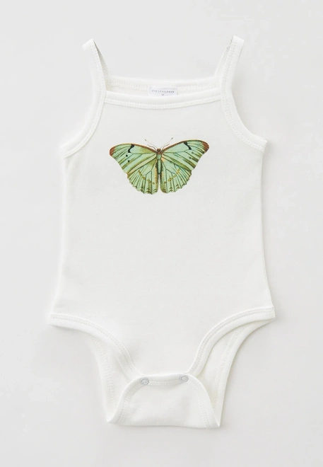 Боди майка  с печатным принтом зеленая бабочка