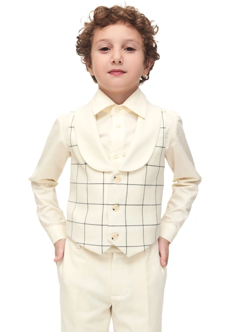 Рубашка молочного цвета для мальчиков