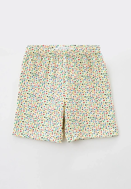 Шорты трикотажные кремового цвета в крапинку