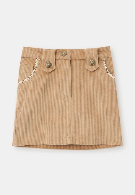 Юбка мини для девочки из вельвета