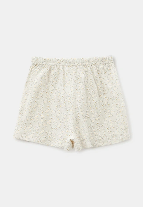 Костюм из трикотажной кулирки с белыми цветами