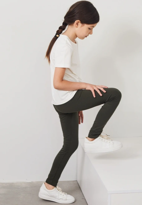 Леггинсы однотонные в цвете хаки 