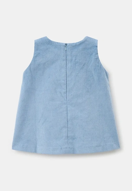 Платье для малышей из вельвета в голубом цвете