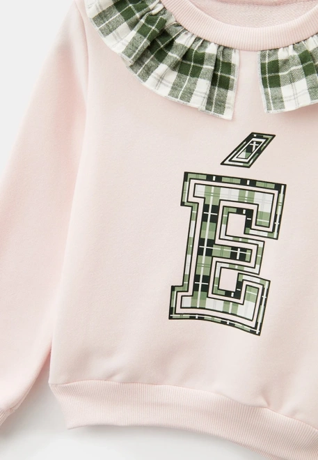 Свитшот Ванда бледно-розовый с принтом 