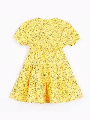 Платье приталенное с широкой юбкой из трикотажа