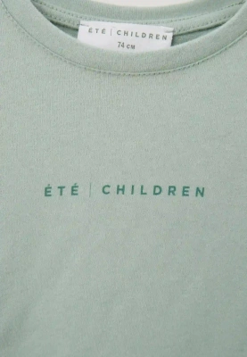 Лонгслив Мэт с принтом в серо-зеленом цвете