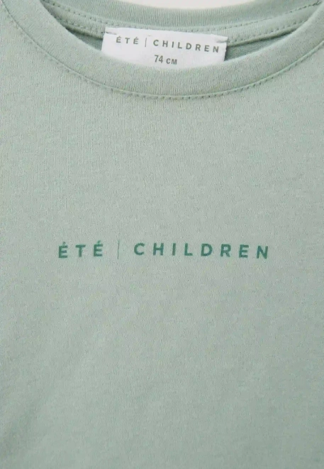 Лонгслив Мэт с принтом в серо-зеленом цвете