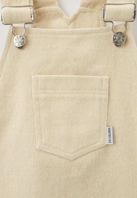 Сарафан из денима для девочек в молочном цвете