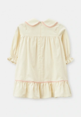 Платье Мия из микровельвета в бежевом цвете