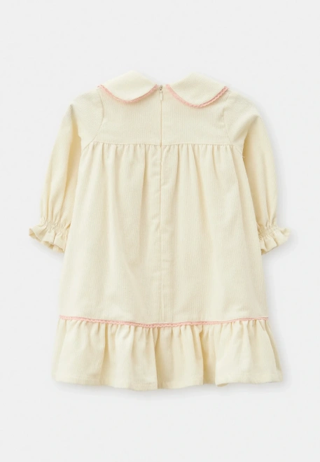 Платье Мия из микровельвета в бежевом цвете