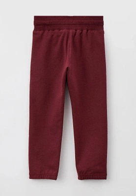 Брюки из футера прямого кроя с нашивкой 