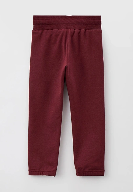 Брюки из футера прямого кроя с нашивкой 