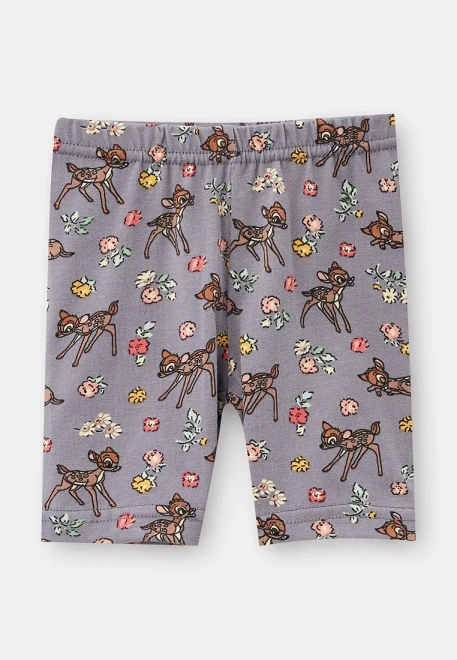 Капри для малышей из трикотажа с принтом олененок