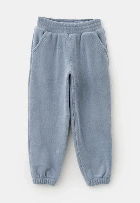 Костюм из флиса для девочек в голубом и молочном цвете