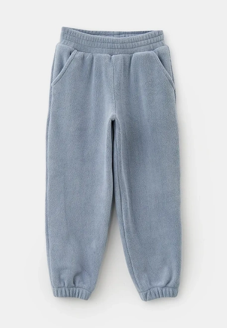 Костюм из флиса для девочек в голубом и молочном цвете