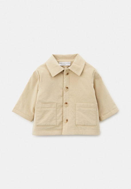 Куртка Катар из микровельвета в бежевом цвете