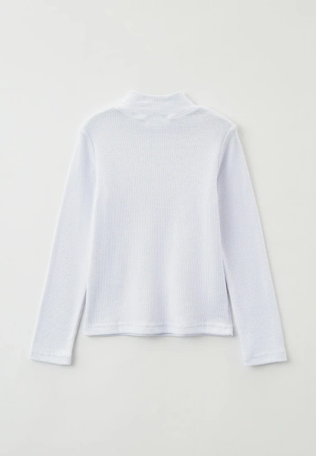 Водолазка белая в рубчик с небольшим утеплителем 