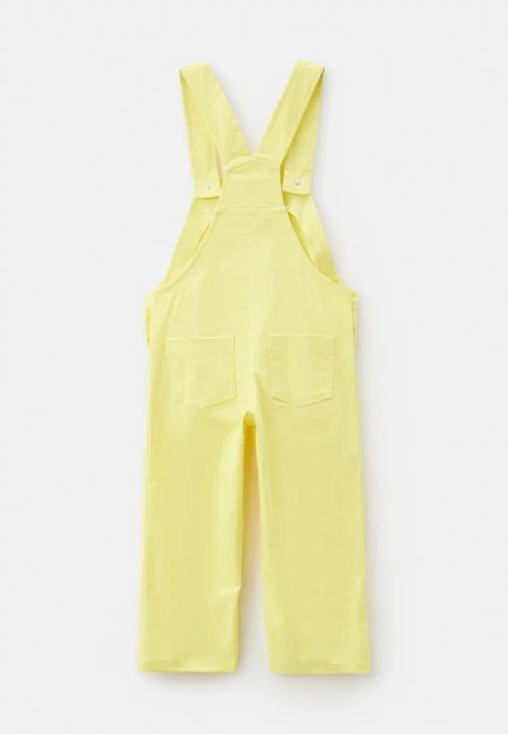 Комбинезон оверсайз из денима лимонного цвета