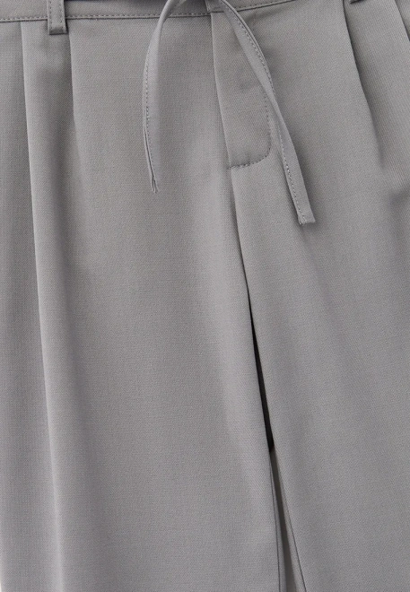 Брюки серые из костюмной ткани