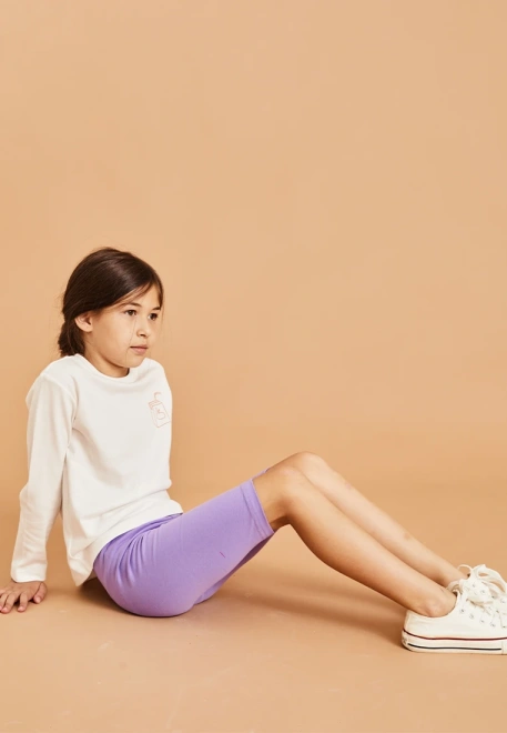 Велосипедки в бледно-сиреневом цвете