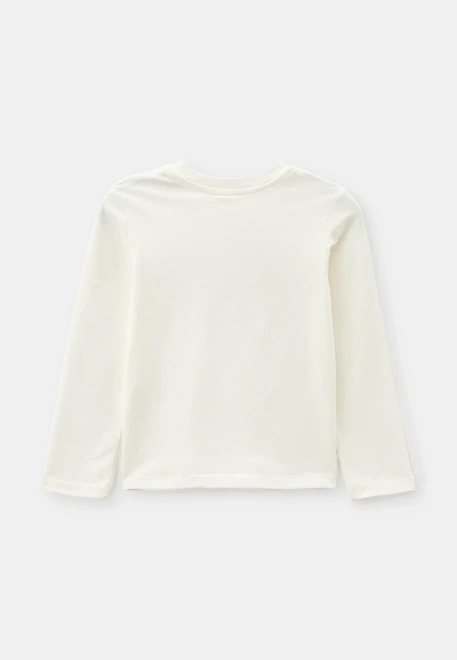 Лонгслив с рисунком собачки из трикотажного хлопка