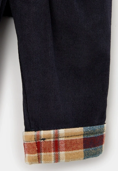 Брюки Букля из микровельвета с отворотами