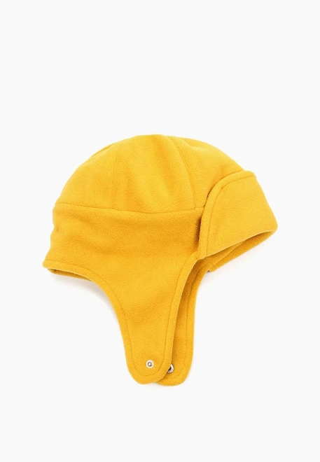 Шапка-ушанка шафранового цвета