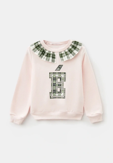 Свитшот Ванда бледно-розовый с принтом 