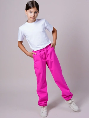 Брюки из влагозащитной ткани в цвете фуксия 