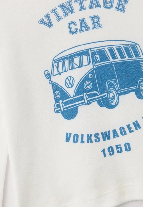 Пижама с брюками на мальчика с принтом ретро автомобиля 