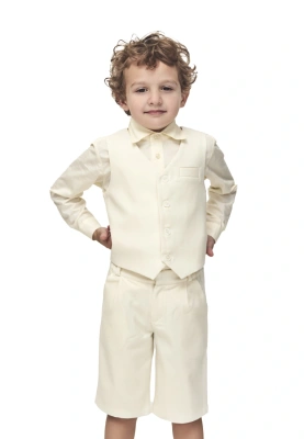 Жилет для мальчиков в молочном цвете