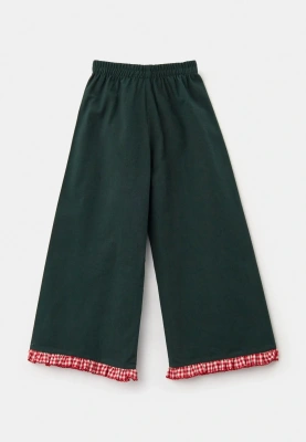 Пижама Йоджи из теплого хлопка в темно-зеленом цвете