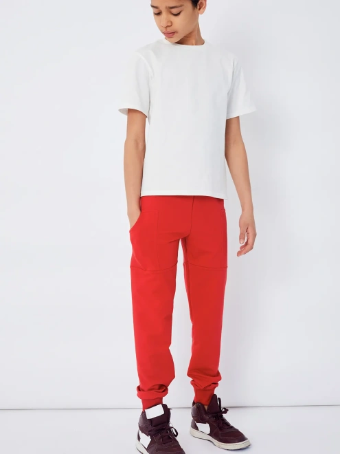 Брюки красные в стиле casual для мальчика