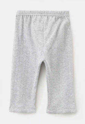 Комплект из лонгслива и брюк для малышей в сером цвете
