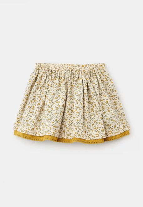 Юбка Джисель из теплого хлопка в оливковом цвете