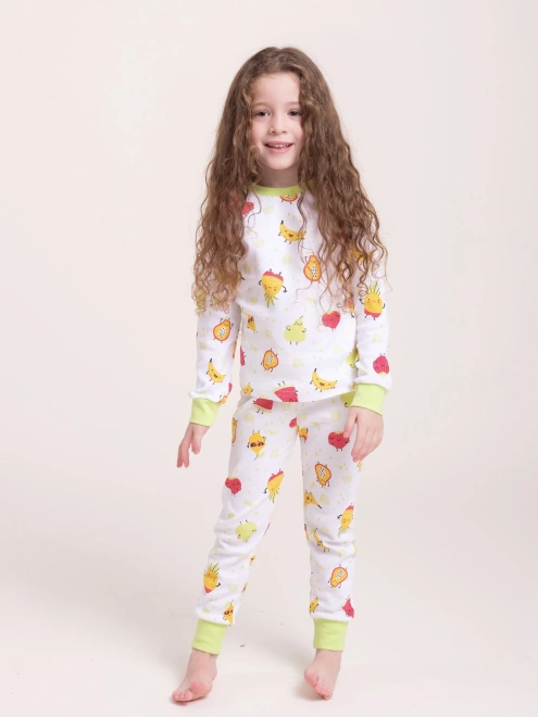 Пижама из хлопка с принтом фрукты