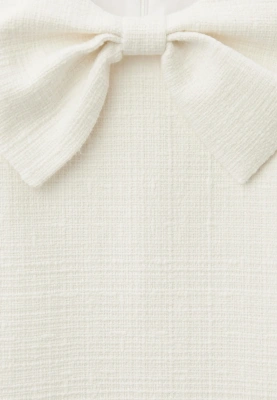 Платье Пион из букле в белом цвете