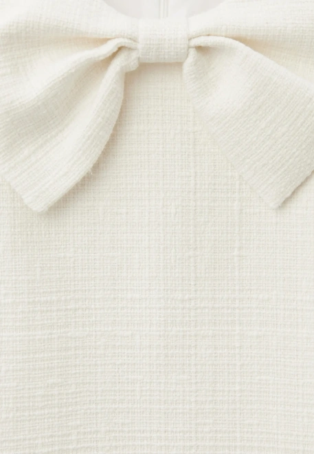 Платье Пион из букле в белом цвете